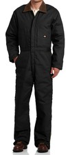 Dickies Men's Big-Tall Premium Insulated Duck Coverall, Black, 2X/Tall NEW 