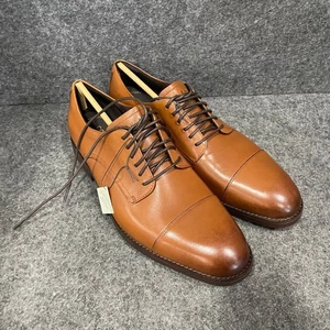 COLE HAAN Cap Toe Oxford Shoe Men's Size US 10M British Tan/Dark Brown - Picture 1 of 7