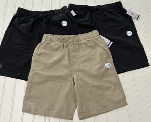 Lot Of 3 Boys Size 10 Athletic Shorts Youth 365 Kids Charcoal Tan New Pull On - Picture 1 of 8