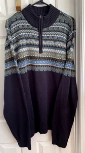 WEICHE BEQUEME DUNKELBLAUE JEANS VON BUFFALO NORDIC STYLE DESIGNER HERREN PULLOVER XXL - Bild 1 von 5