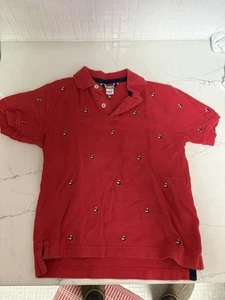 KiteStrings Boys Red Sailboat Polo Size 7 - Picture 1 of 3