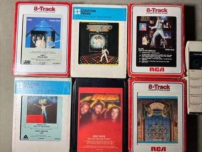 Vintage 8-Track Tapes Saturday Night Fever Elvis Bee Gees ABBA Osmonds Manilow - Image 1 of 4