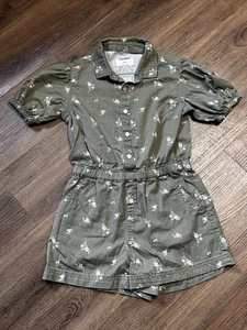 Old Navy Girls Green Floral Summer Romper Size L(10/12) - Picture 1 of 7