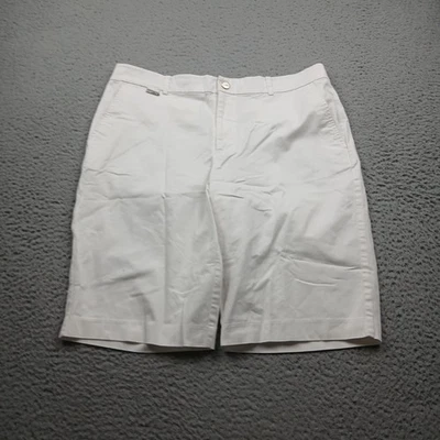 Pantalones Cortos Lauren Ralph Lauren Para Mujer 12 Blanco Frente Plano Chino Informal Foto 1 de 4