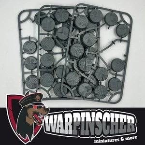 Warhammer 40K 40000 Sector Imperialis 32mm Base 38 Bases Gußrahmen Unvollständig - Bild 1 von 4