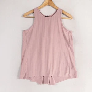 Oiselle Tank Top Womens Sz 4 Dusty Rose Ribbed Racerback Athletic Athleisure - Picture 1 of 7