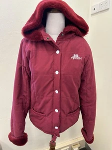 RIP CURL | Girl 14-W 8-10 Red/burgundy Vintage Fleece Lined Jacket Snow Ski Y2K - Picture 1 of 11