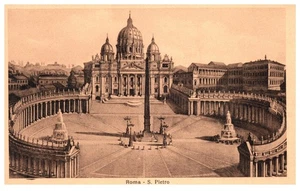 Vintage Postcard Roma S Pietro Vatican City Basilica St Peters Italy - Picture 1 of 2