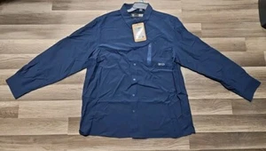 Fintech Deep Sea Woven Langarm Hemd Neu Herren XXL Dress Blues Neu - Bild 1 von 9