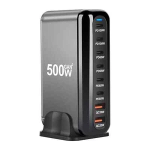 8 Ports 500W GaN Multi USB Charger Type C PD Fast Charging For iPhone 16 Samsung - Picture 1 of 14