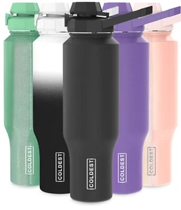 Coldest Shaker Sports Bottle 36+ Hours Cold No Sweat Technology Chug Lid-46oz - Bild 1 von 47