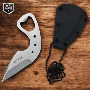 4.75" Full Tang KARAMBIT Survival Fixed Blade NECK KNIFE Bottle Opener w/ Sheath - Picture 1 of 4