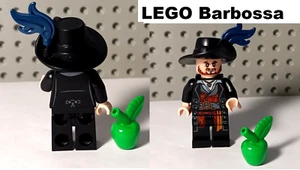 LEGO Barbossa HECTOR Favorite Food Green Apple Dark Blue Plume Complete Minifig - Picture 1 of 1