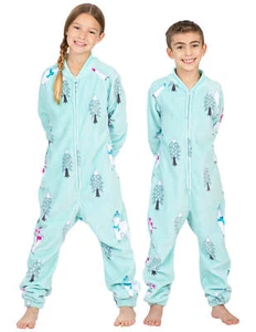 Llamas Kids Footless Hoodie Chenille One Piece - Picture 1 of 4