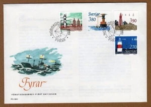 Faros Suecia 1989 FDC - Imagen 1 de 1