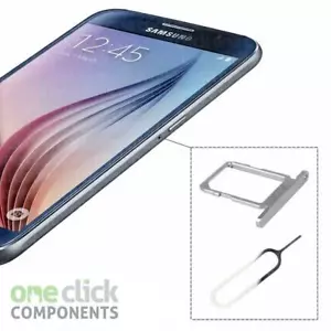 For Samsung Galaxy S6 G920F Black Sapphire SIM Tray Slot Holder + Eject Pin Tool - Picture 1 of 3