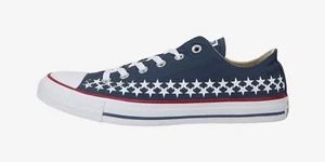 CONVERSE All Star Ox Navy Blue White "Star" Shoes Women Big Boys Girls Sneakers - Picture 1 of 6