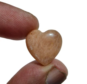 17 Crt Amazing Rare Peach Amazonite Heart Shape Gemstone Cabochon Jewelry Making - Picture 1 of 8