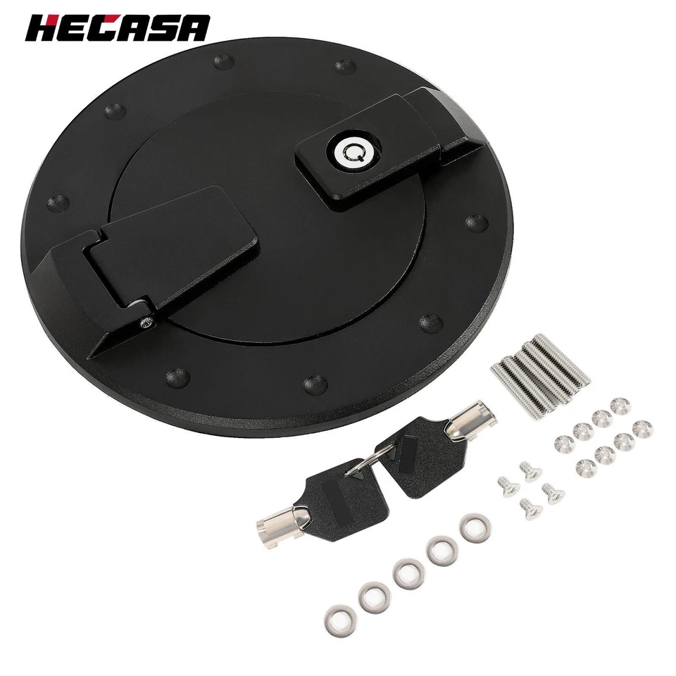 HECASA For Hummer H2 2003-09 Powder Coated Locking Fuel Door Gas Tank Cap Cover - Image 1 of 4