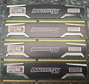 DDR3 PC3-12800u 4 x 4GB (16GB) Crucial Ballistix Sport BLS4G3D1609DS1S00.16FER2 - Picture 1 of 2