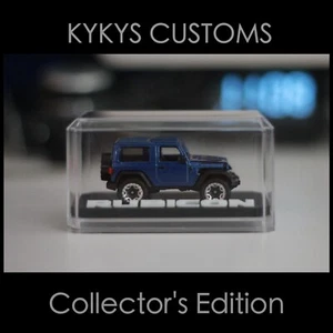 KYKYS Collector's Edition - Matchbox 18 Jeep Wrangler in Metallic Blue w/ Case - Picture 1 of 4