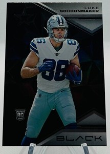 2023 Panini Black Base Card Hobby Exclusive Luke Schoonmaker Dallas Cowboys Rc