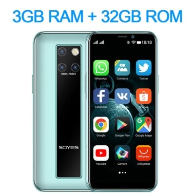 Small mini Android 9.0 smartphones cheap 4G Quad core Face ID cell phone 3GB RAM - Image 1 of 4