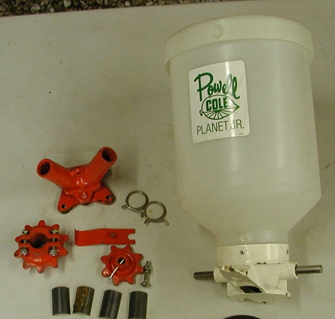 Cole Planet Jr 300A Chain Driven Seeder B81-97X Double Spout Hopper NEW parts Cover
