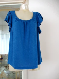 Hochwertige Tunika/Shirt von MAX STUDIO LONDON gr.L 42 Cobalt Leinen/Polyest=NEU - Bild 1 von 8