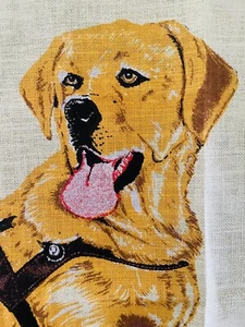 SOUVENIR VINTAGE RETRO GUIDE DOGS FOR THE BLIND LINEN/COTTON TEA TOWEL - Picture 1 of 5