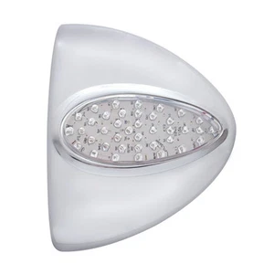 Peterbilt 39 LED Teardrop Headlight Turn Signal Cover - Amber LED/Clear Lens - Picture 1 of 2