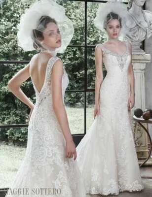 Maggie Sottero Wedding Dress - Darija, Ivory, Size 12 - Image 1 of 4