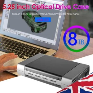 5.25inch Optical Drive Enclosure 16 Speed Recording 8TB External Hard Drive Case - Picture 1 of 9