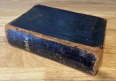 1898 Swedish Bible Hardcover 4.25"x6" Stockholm - Image 1 of 4
