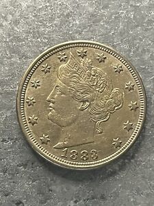 1883 Liberty Nickel, V Nickel No Cents, Sharp & Lustrous Superb Gem BU++