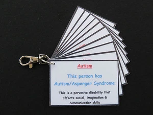 Llavero para descripción y detalles de contacto del autismo - Imagen 1 de 5