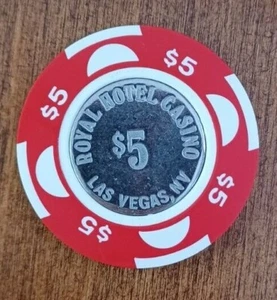Royal Hotel Casino Casino, Las Vegas extrem selten 5 $ Chip   - Bild 1 von 1