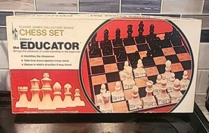 Chess Set Educator Edition V Board Game Learn Series 1972 Teaches How To Play - Picture 1 of 7