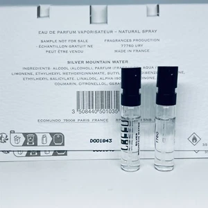 2Pc Creed Silver Mountain Water EDP Official Carded Sample Spray 1.7ml - Picture 1 of 1