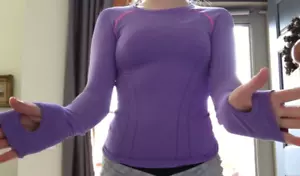 EUC Ivivva purple long sleeve work out top - Picture 1 of 3