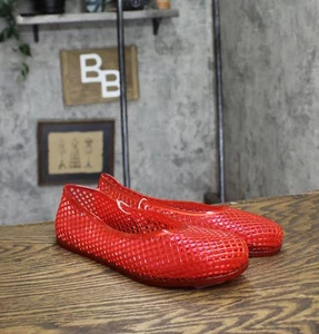 Wild Fable Womens Isabella Jelly Flats 92986668 Red 9M - Picture 1 of 10