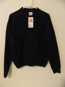 School Apparel A+ Pocket Zip Cardigan Navy - Small Brand new - Picture 1 of 2