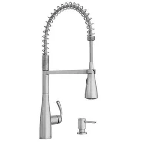 Essie Single-Handle Pre-Rinse Spring Pulldown Sprayer Kitchen Faucet with Power - Picture 1 of 6