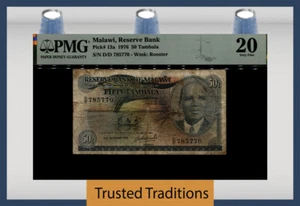 TT PK 13a 1976 MALAWI, RESERVE BANK 50 TAMBALA 20 VERY FINE - Picture 1 of 2