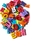 50 pcs Assorted A B C Letter Alphabet buttons 2 holes for sewing crafts