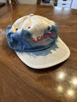 Denim Pattern Supreme Hat Cap Adjustable Strap - Image 1 of 4