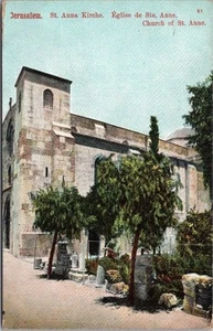 Postal de colección de la década de 1910 de Jerusalén, Israel IGLESIA DE SAN ANNE vista del edificio SIN USAR - Imagen 1 de 2