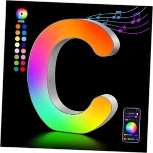 Light Up Letters LED Letter - Bedroom Lighted Colorful Alphabet Letter-C - Picture 1 of 7