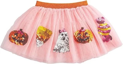 Mud Pie H5 女孩万圣节粉色亮片网纱裙 10200029P - 选择尺寸 — 第 1/4 张图片