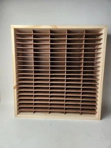 New ~ Napa Valley Style 100 Slot 8 Track Storage Rack Wood Wall Holder Wooden - Picture 1 of 6